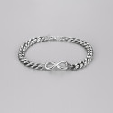 Bracelet Chaîne Cubaine Acier Gouvernail Marin (Dupliqué)