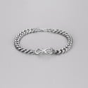 Cuban Chain Bracelet Steel Infinity Symbol