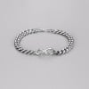 Bracelet Chaîne Cubaine Acier Gouvernail Marin (Dupliqué)