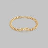 Bracelet Chaîne Cubaine Acier Gouvernail Marin (Dupliqué)