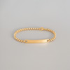 M Blanc Bracelet personnalise femme gourmette dore chaine