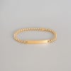 M Blanc Bracelet personnalise femme gourmette dore chaine
