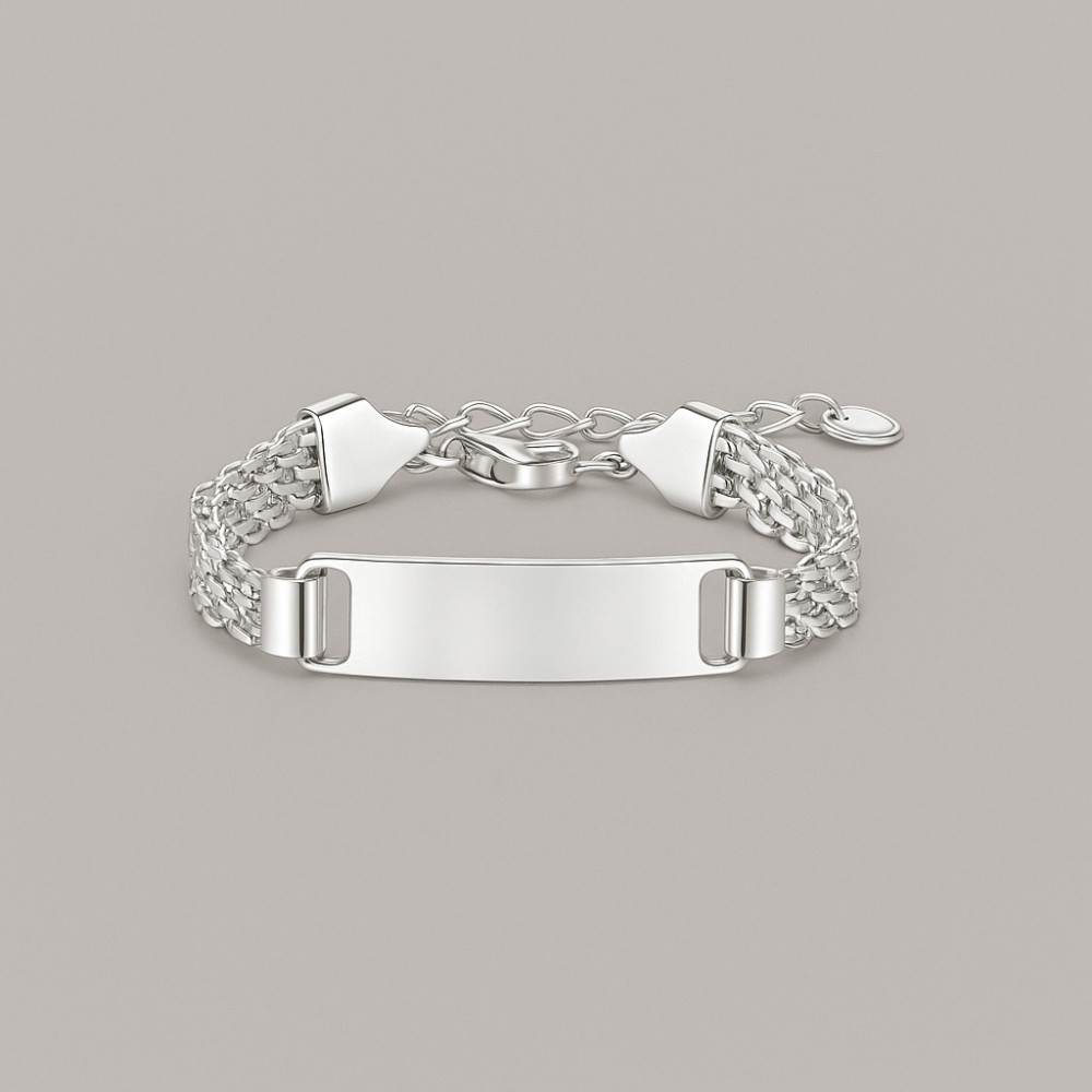 1 ou 2 bracelets en acier inoxydable avec plaque de gravure intégrée
