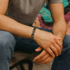 M Bracelet personnalise gourmette homme acier caoutchouc