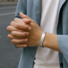 Bracelet personnalise homme gourmette acier elastique a graver