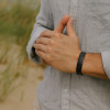 Bracelet homme acier noir magnetique aimante