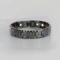 Bracelet homme acier noir magnetique aimante