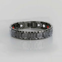 Pulsera de acero magnética negra para hombre.