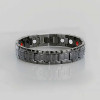 Bracelet homme acier noir magnetique aimante