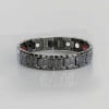 Bracelet homme acier noir magnetique aimante