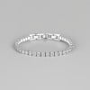 B Bracelet femme acier serti zirconium fermoir ajustable