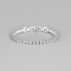 Bracelet femme acier serti zirconium fermoir ajustable