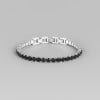 Bracelet femme acier serti zirconium fermoir ajustable