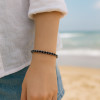 Bracelet femme acier serti zirconium fermoir ajustable