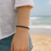 Bracelet femme acier serti zirconium fermoir ajustable