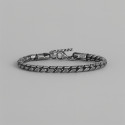 Bracelet chaine cylindrique acier inoxydable unisexe