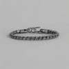 Bracelet chaine cylindrique acier inoxydable unisexe