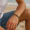 Bracelet chaine cylindrique acier inoxydable unisexe