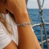 Bracelet homme chaine acier etoile de david