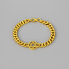 Bracelet homme chaine acier etoile de david