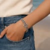 M Bracelet homme chaine acier etoile de david
