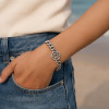M Bracelet homme chaine acier etoile de david