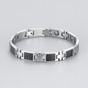 Bracciale da uomo in acciaio inossidabile magnetico in fibra di carbonio