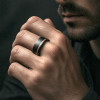 rouge Bague tungstène brossée bois rouge (Dupliqué)