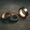 Bague tungstène brossée bois personnalisable