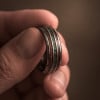 Bague personnalisee homme anneau tungstene bois nacre a graver