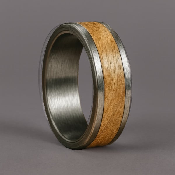 Alliance Bois Alliance Homme Tendance Bague Homme En Tungstène Et