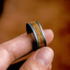 Bague homme Tungstène avec Ruban Bois chêne