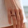 Anillo de hombre de tungsteno con exterior de madera de roble (Dupliqué)