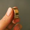 D Bague personnalisee alliance anneau plat tungstene polie miroir