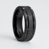 Bague homme anneau tungstene rainure rouage personnalisable