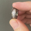 6mm Bague mariage personnalisee alliance dome tungstene fibre blanche