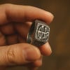 Bague chevalière celtique argent 925 – Motifs ancre marine ajustable