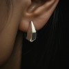 Boucles d'Oreilles Créoles Carrées Argent 925 Design Géométrique