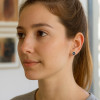 Boucles d'oreilles acier Signes du zodiaque Vierge