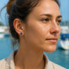 Boucles d'oreilles acier Signes du zodiaque Vierge