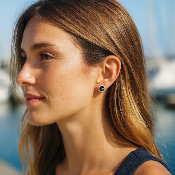 Boucles d'oreilles acier Signes du zodiaque Verseau