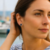 Boucles d'oreilles acier Signes du zodiaque Verseau