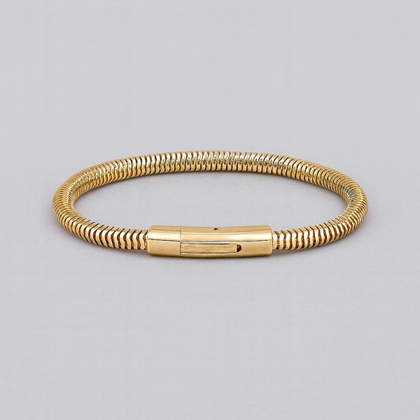 Bracelet homme chaine souple cylindrique acier