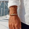 D Bracelet homme chaine souple cylindrique acier