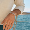 D Bracelet homme chaine souple cylindrique acier