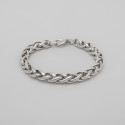 Bracelet acier homme chaine maille tresse