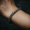 Bracelet acier homme chaine maille tresse