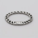 Bracelet homme chaine biker acier robuste motif celtique