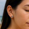 Zilveren oorbellen met strik studs