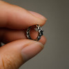 Boucles d'oreille argent tresse pentacle homme femme creoles punk star